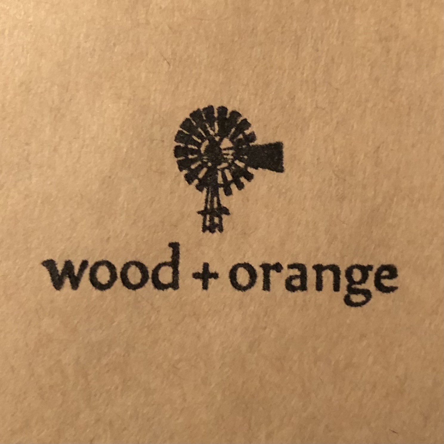 wood + orange