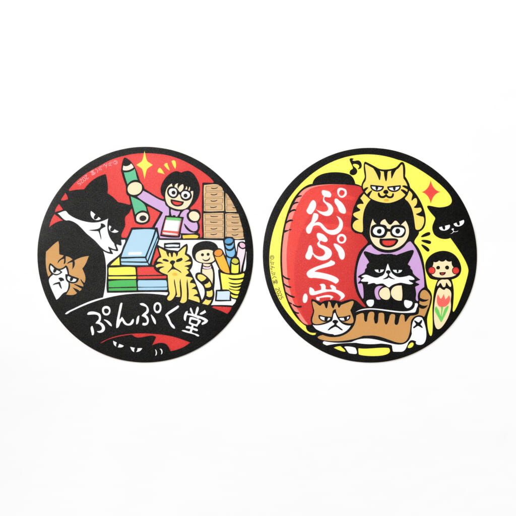 もりのはんこやさん × ぷんぷく堂マウスパッド・ステッカー・缶バッジミラー