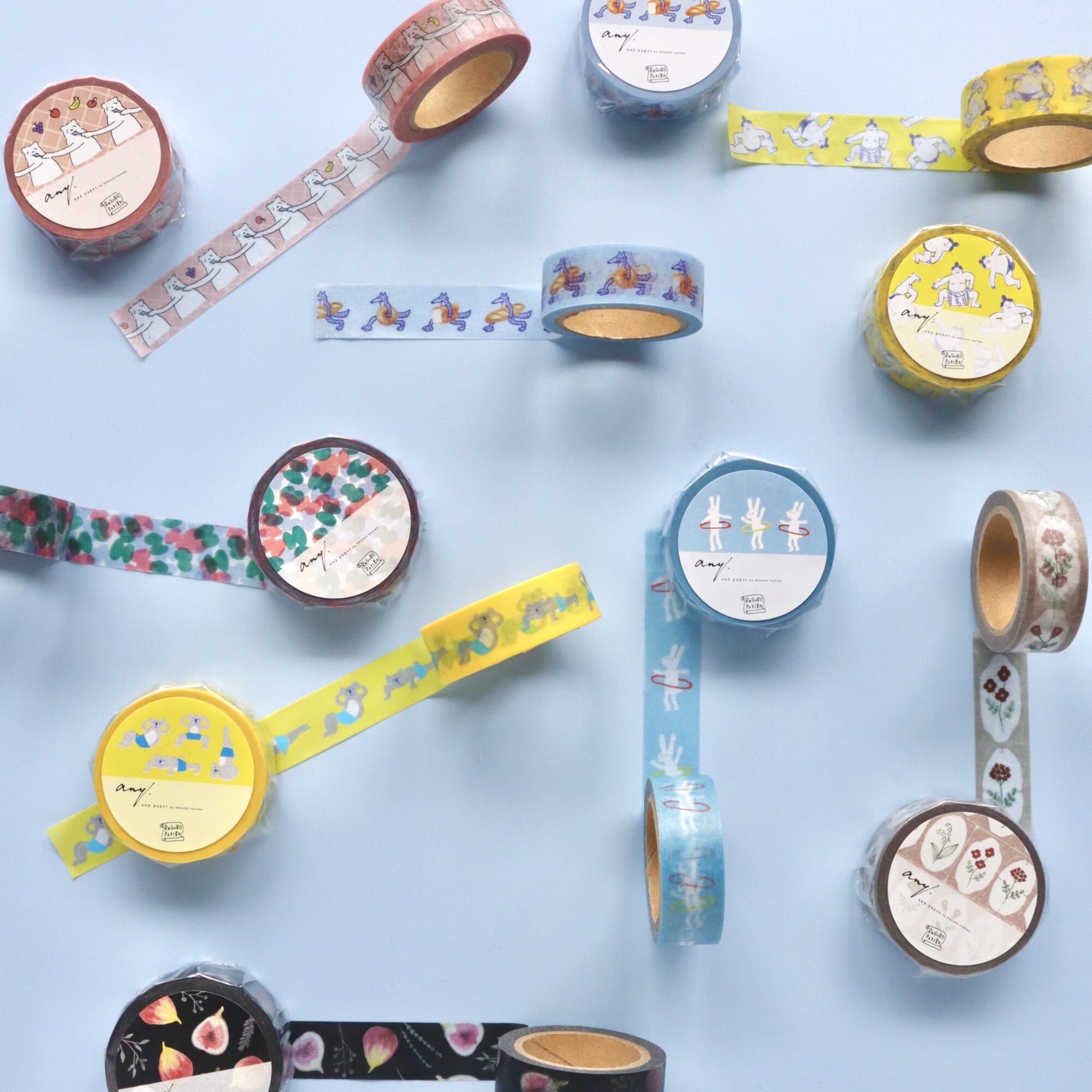 「オリジナルマスキングテープ」包装紙の柄と同じマスキングテープ！　袋の封や手帳のデコなどいろいろなものにお使いいただけます。