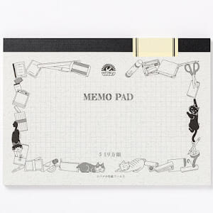 「ツバメノート×ぷんぷく堂 MEMO PAD」方眼・罫線の細さにこだわりました。ドット方眼もあります。