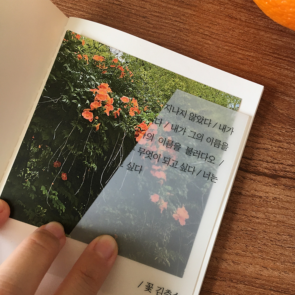 「flower pack」6枚の紙と6枚のステッカーに花咲く春の模様を盛り込みました。