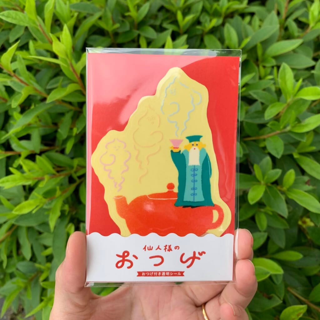 「仙人さまのお告げ」中国茶に詳しい茶仙人さまからのありがたいお告げ付き透明シール。びんに貼っても可愛いです！