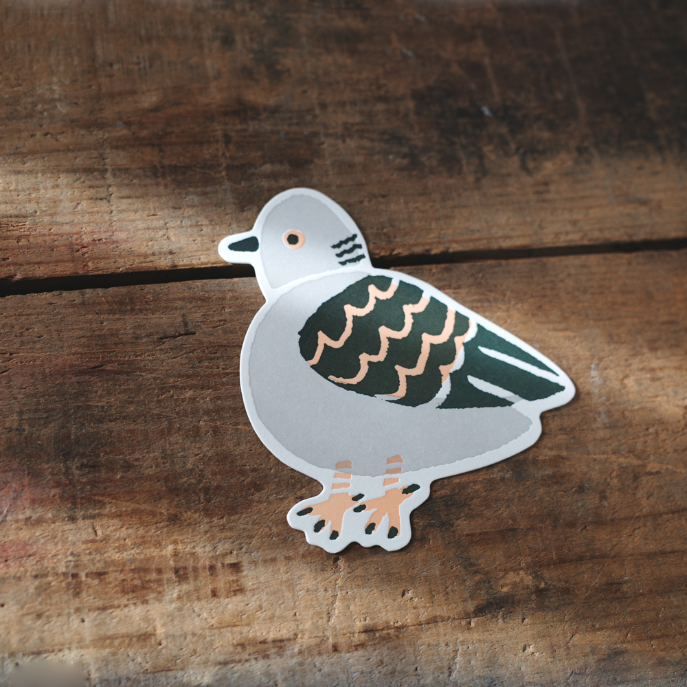 キジバトのカードです。活版の鳥シリーズ新作です。
