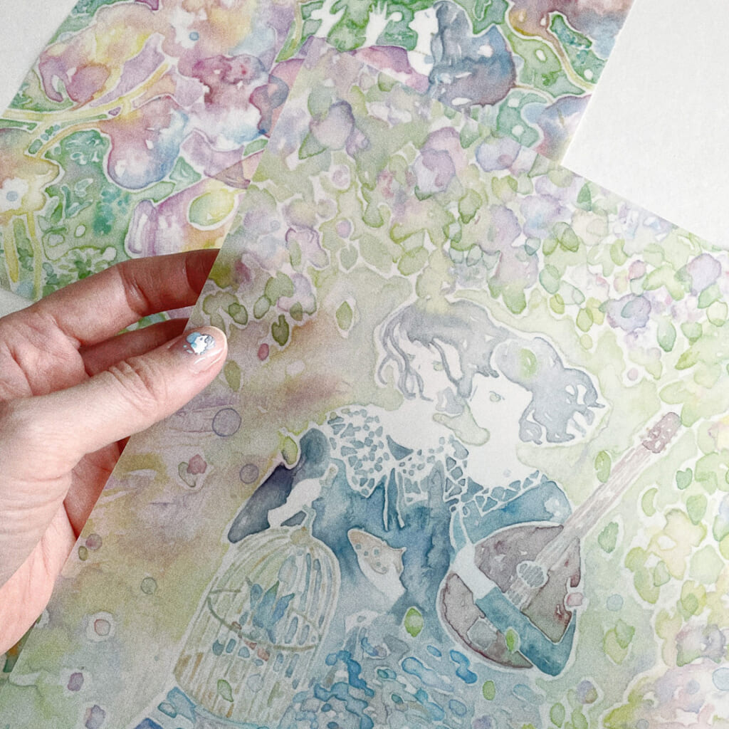 「透ける紙セット」こちらは「花セット」です。