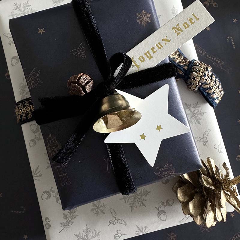 「ノエルラッピングペーパー」少し早いですがクリスマスのためのペーパーもお持ちします。