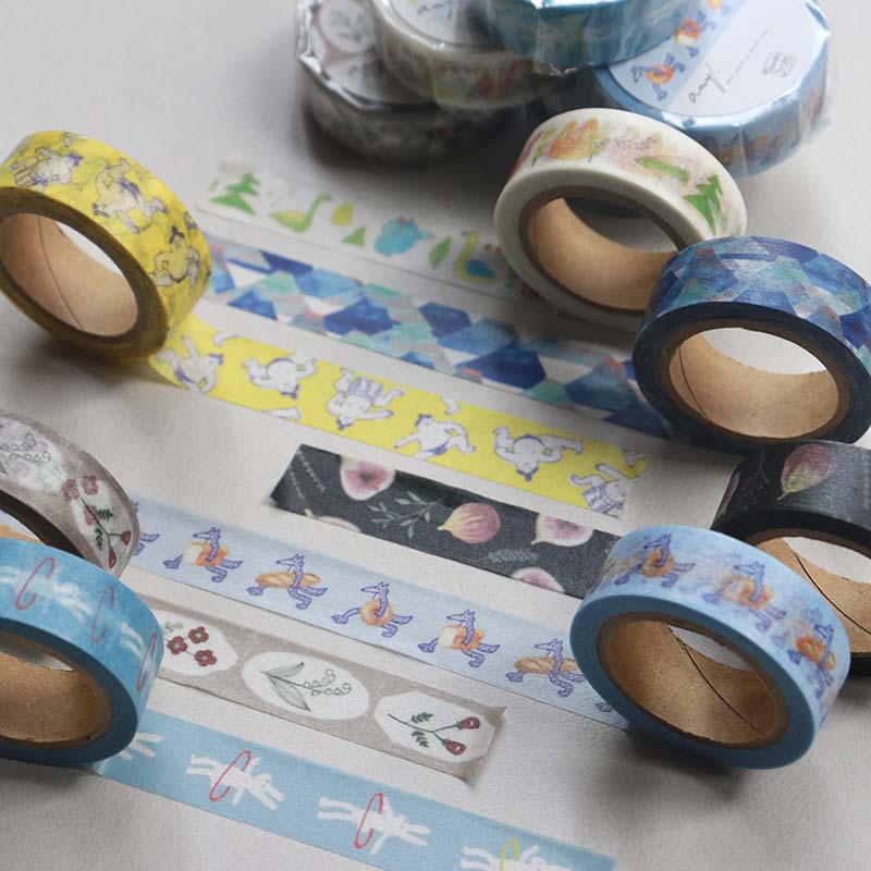「オリジナルマスキングテープ」包装紙の柄と同じマスキングテープ！　袋の封や手帳のデコなどいろいろなものにお使いいただけます。