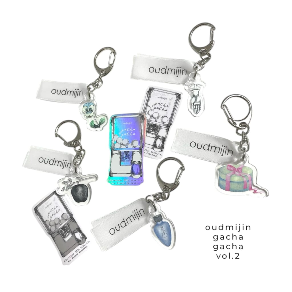 oudmijin original「gacha gacha」の絵柄は2025年度版のvol.2※絵柄は毎年新しくなります。