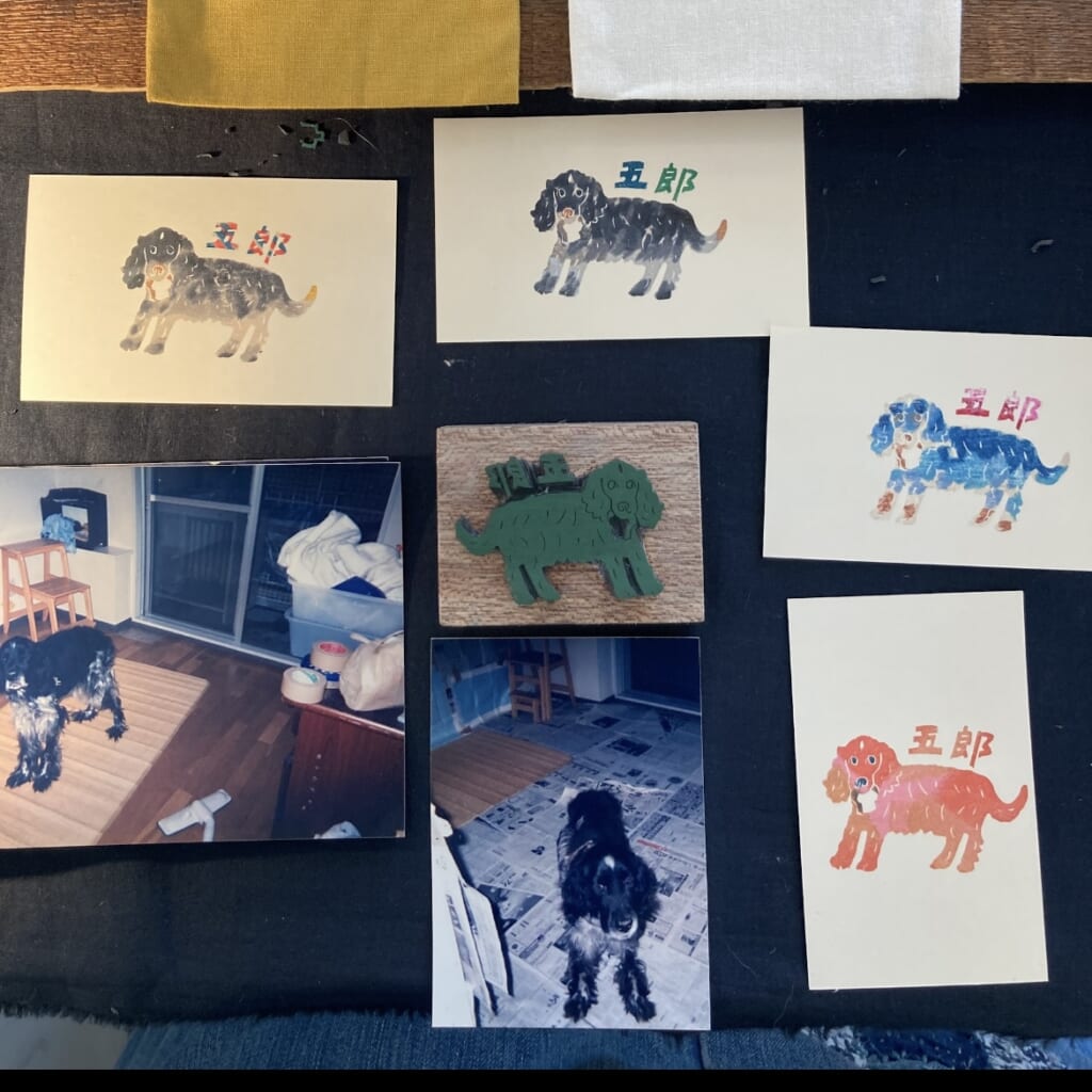 「ペットのオーダーはんこ」お持ちいただいたお写真を見て作ります。