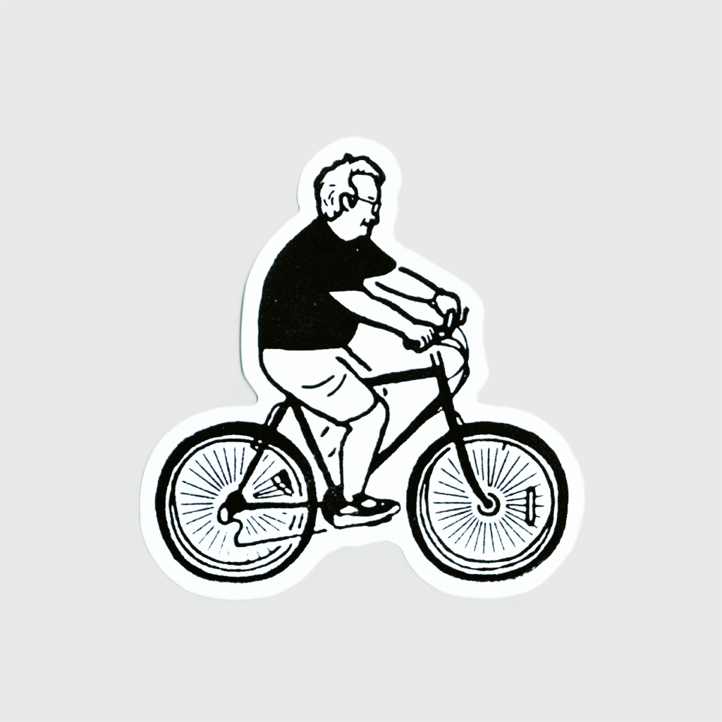 「OJISAN sticker」自転車おじさんのステッカーです。