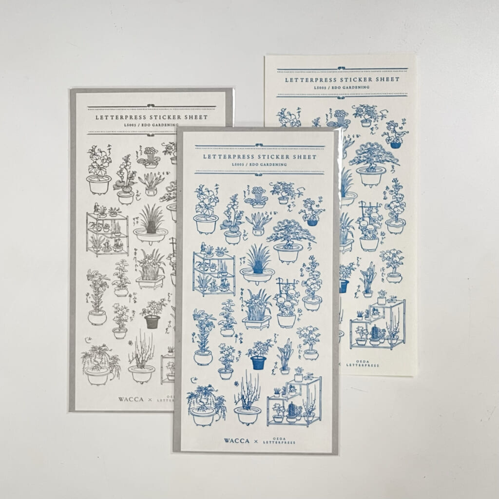 大枝活版室 / OEDA LETTERPRESSさんとのコラボ商品、活版印刷のステッカー。新色をお持ちします。