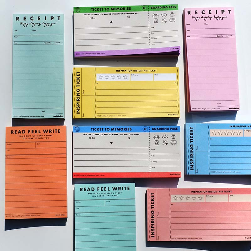 「Review Memo Pad」 買い物や文化体験のレビューをメモするためのメモ帳です。