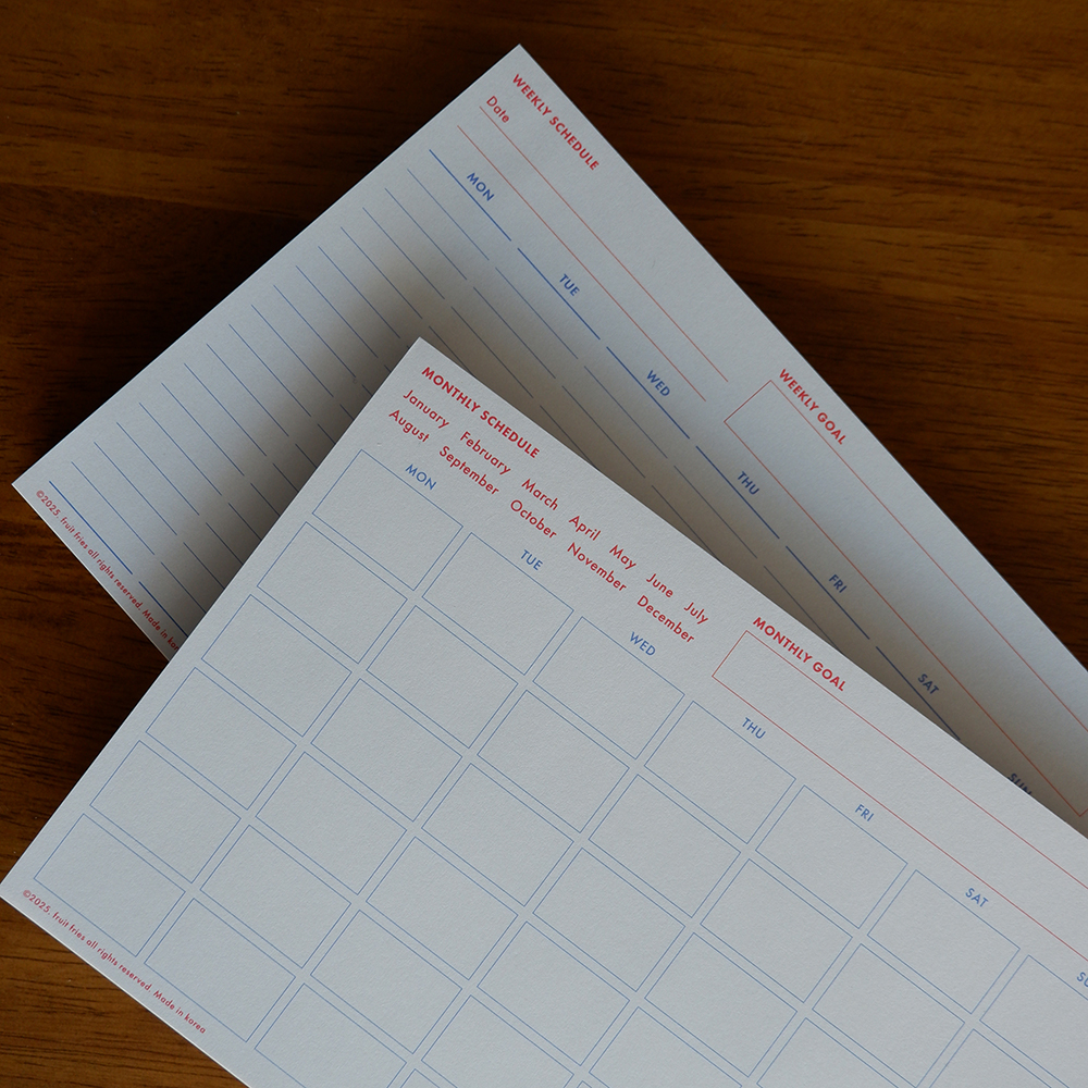「Schedule Notepad」 スケジュール整理に便利なゆったりしたサイズのノートパッドです。