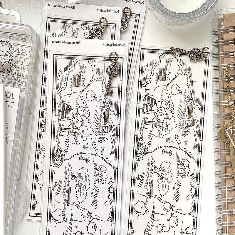 「Transparent bookmark」旅行地図には旅人のための鍵がある。本の世界への旅が始まります。