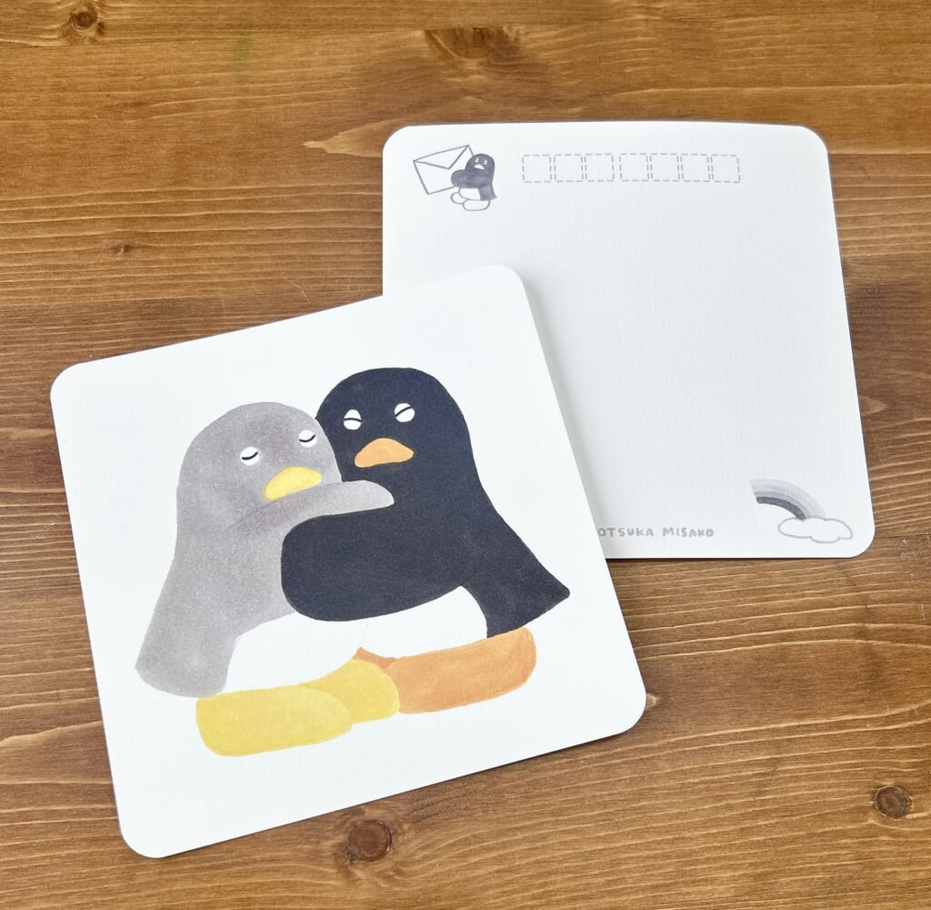 「ペンギン ビッグカード」届いたら大きくて笑っちゃいそうなポストカードです！