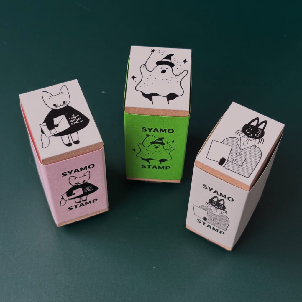 新作の「ラブレター」「ビビデバビデブー」「ニュース」のはんこです。