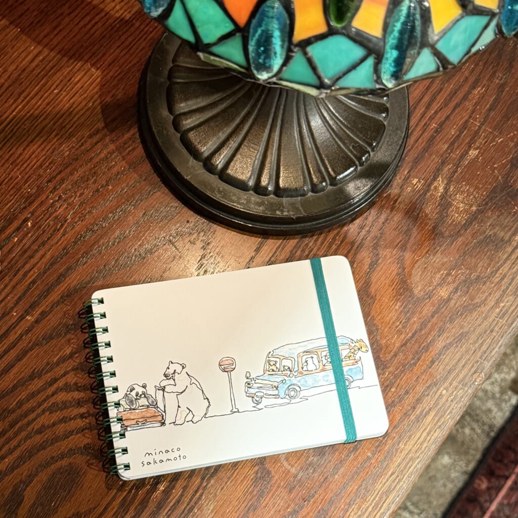 「リングノート」マステ「journey」の絵柄をA6ノートにしました！