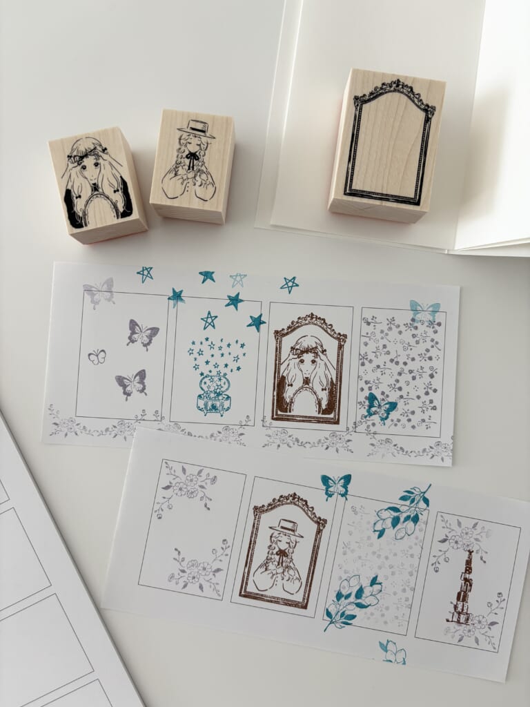 「新作ラバースタンプ」「紙博 in 東京 vol.11」にて先行販売！　3柄の新作ラバースタンプです。