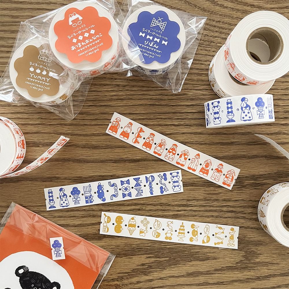 「ラベラーロールシール」おすそ分けにも人気のラベラーシール。各種シールのデザインが11柄あるので、その日の気分で選べるのも楽しい！