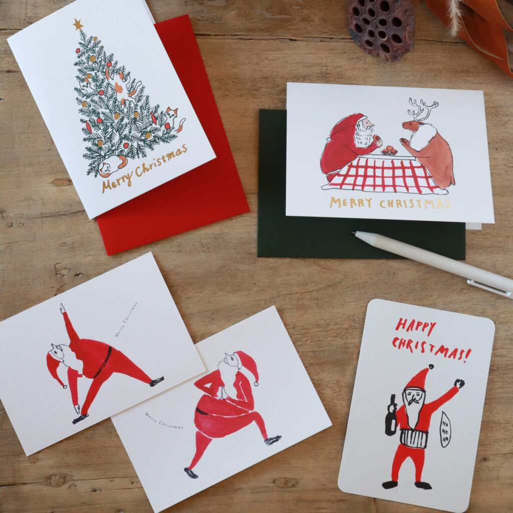 REGARO PAPIROのクリスマスカードは個性豊かでクスッと笑えるサンタが沢山！