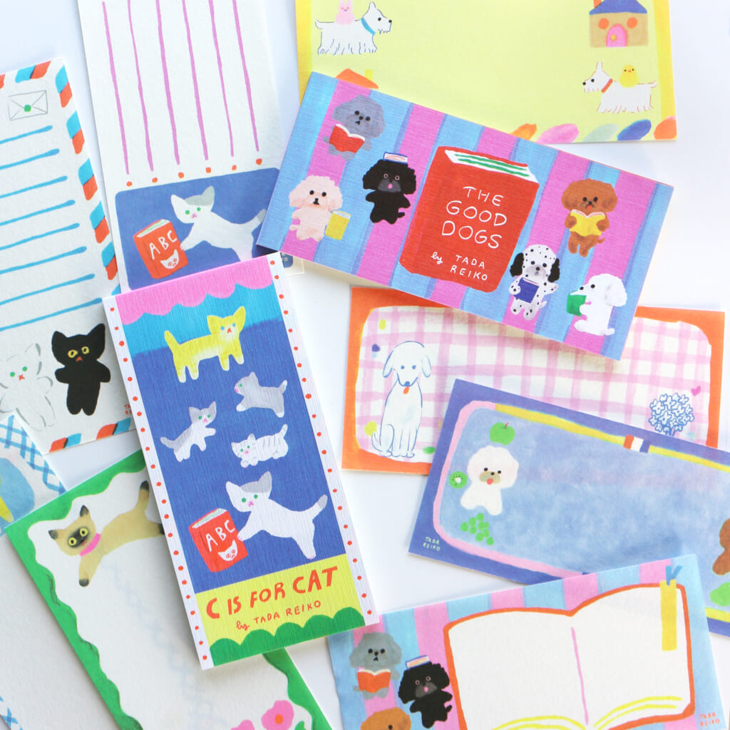 「多田玲子さんの蛍光一筆箋」ぱっと目を引く蛍光カラーがかわいい一筆箋です。