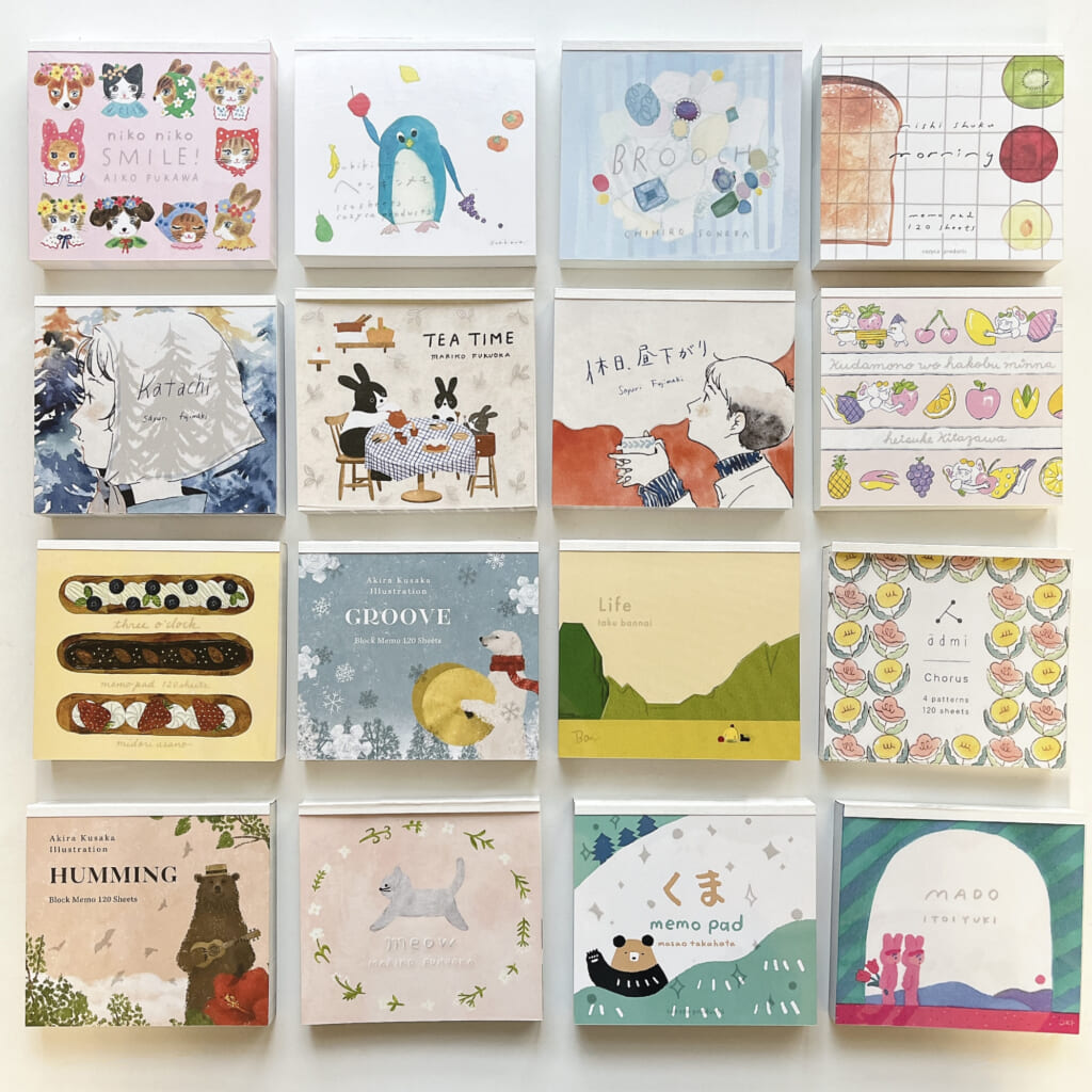 「ブロックメモ」ブランドの代名詞にもなっている定番アイテム。4柄各30枚の120枚入りでたっぷりお使いいただけます。