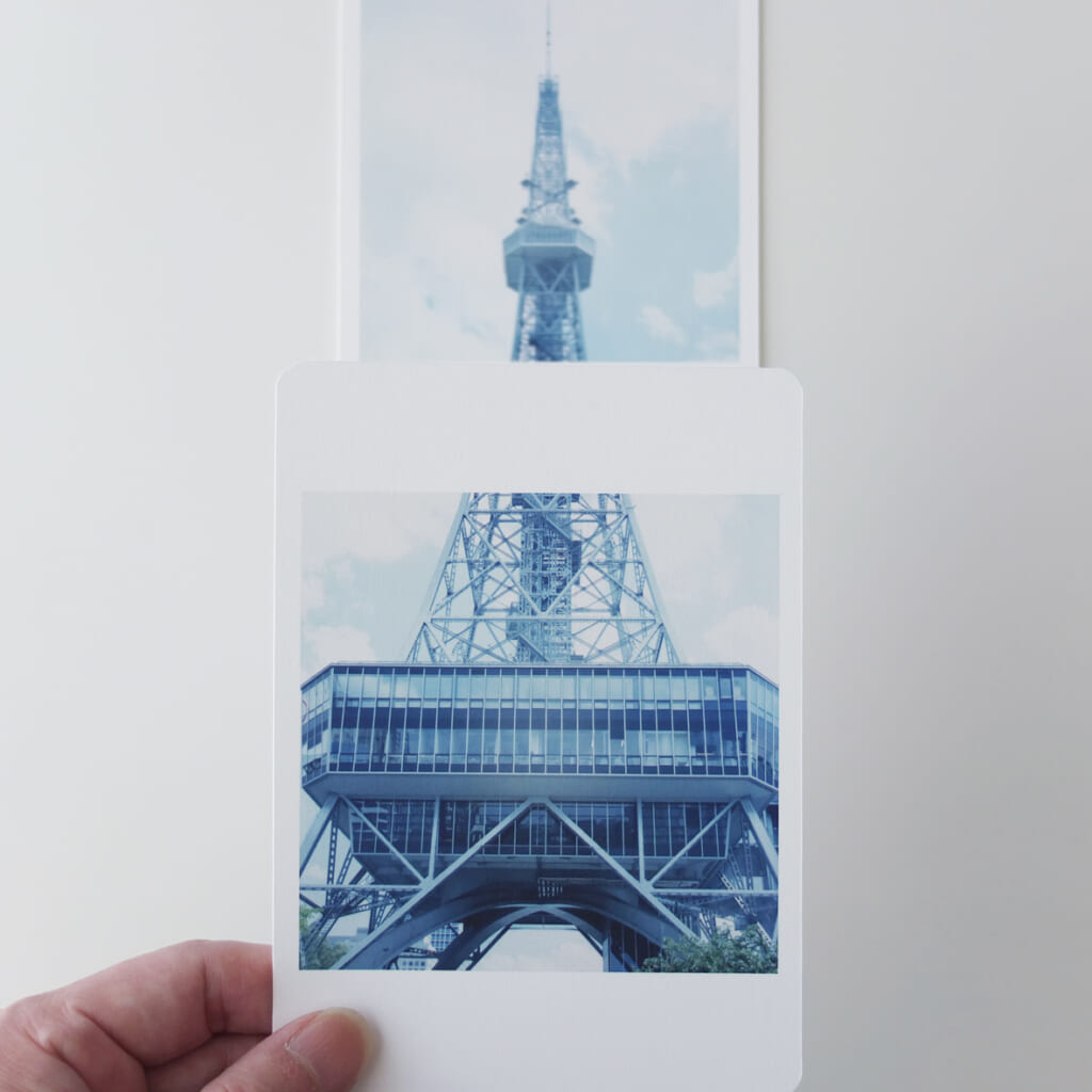 「名古屋テレビ塔」を写した連作ポストカード。