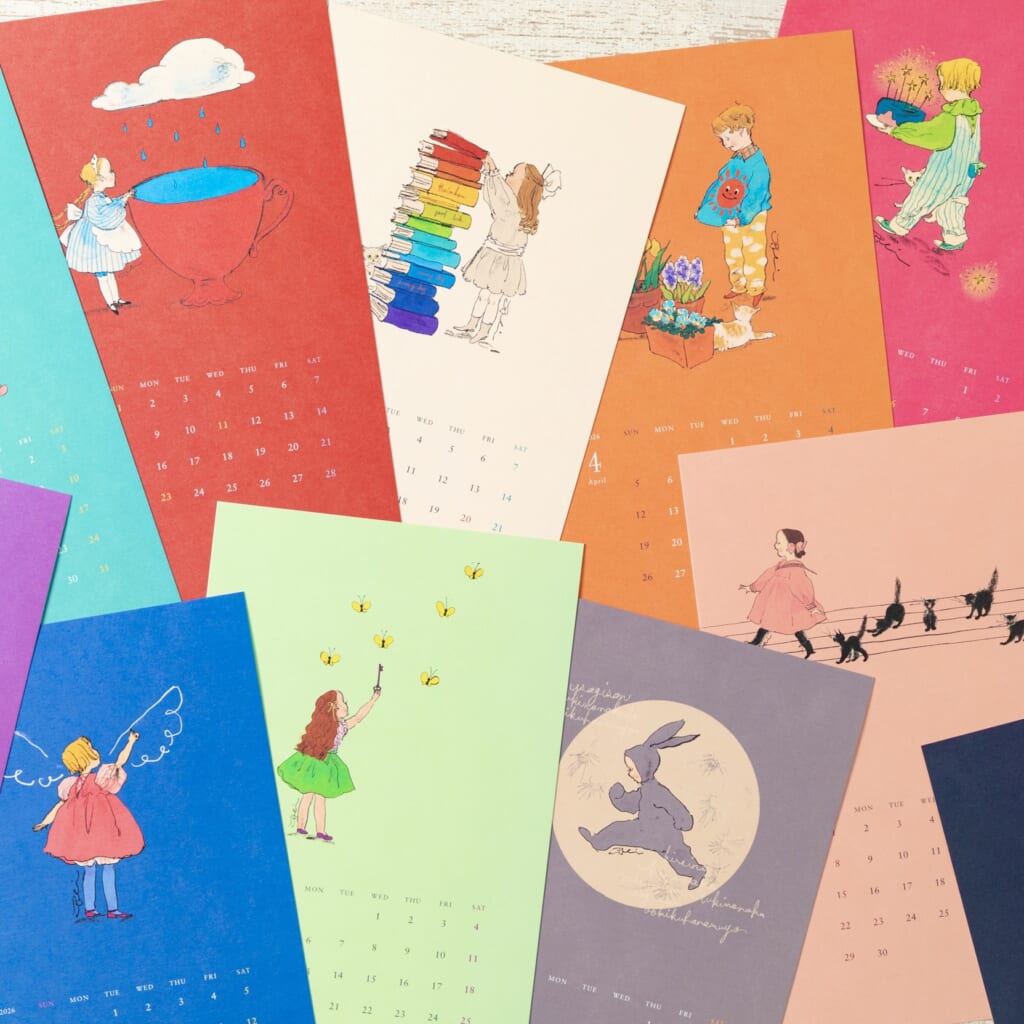 一枚ずつ飾ったり、額に入れたりとアートとしても楽しめる「くらはしれい 2026 CALENDAR〜message〜」（世界文化社）