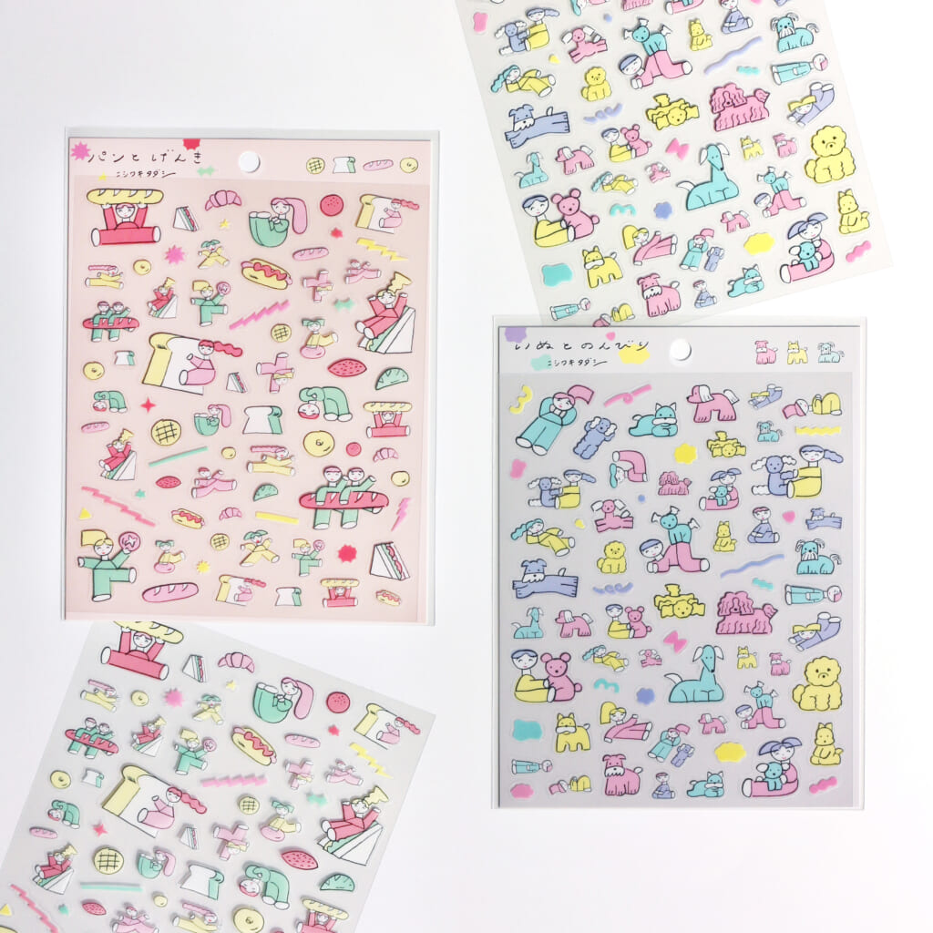 「ニシワキタダシさんの透明シール」冬の新作として初のコラボ。色々なところに貼ってお楽しみください！