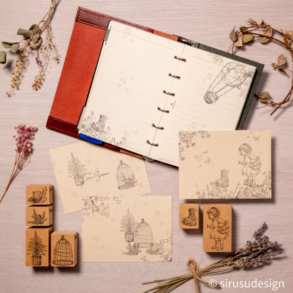 「紙博 in 名古屋」での先行販売のスタンプ！　クリスマスに使える & 子供と柴犬のスタンプです。