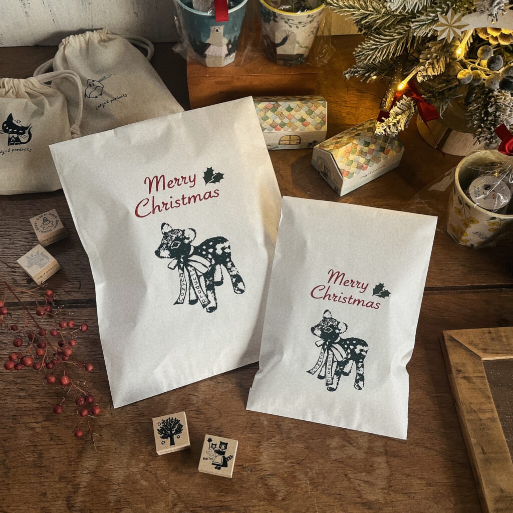 〈数量限定〉クリスマス限定紙袋ができあがりました！　お買い上げの方全員にこちらの袋でお渡しいたします。