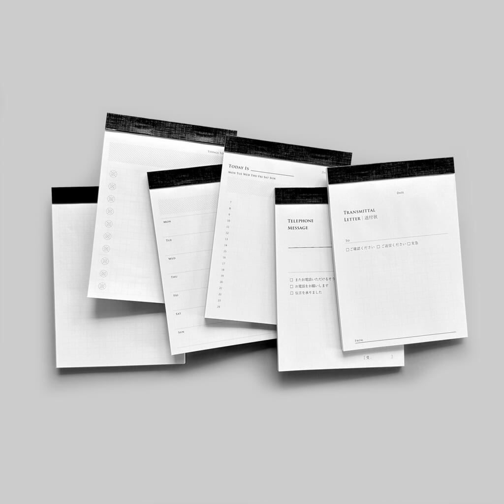 「A6メモパッド」マンスリーやウィークリー。ミシン目で切り離せて気軽に使えるメモパッドタイプ。