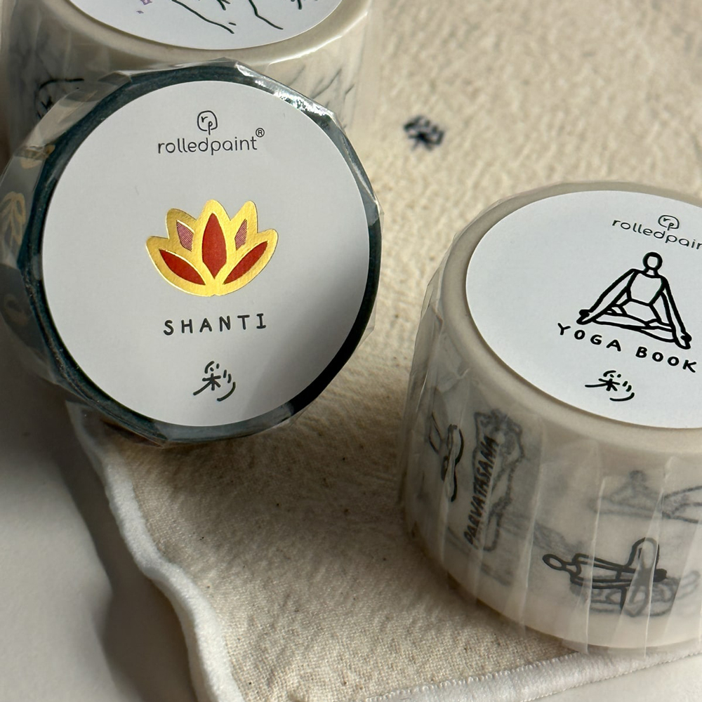 「YOGA SERIES」ヨガのシークエンスを描いた、コラボレーションマスキングテープです。