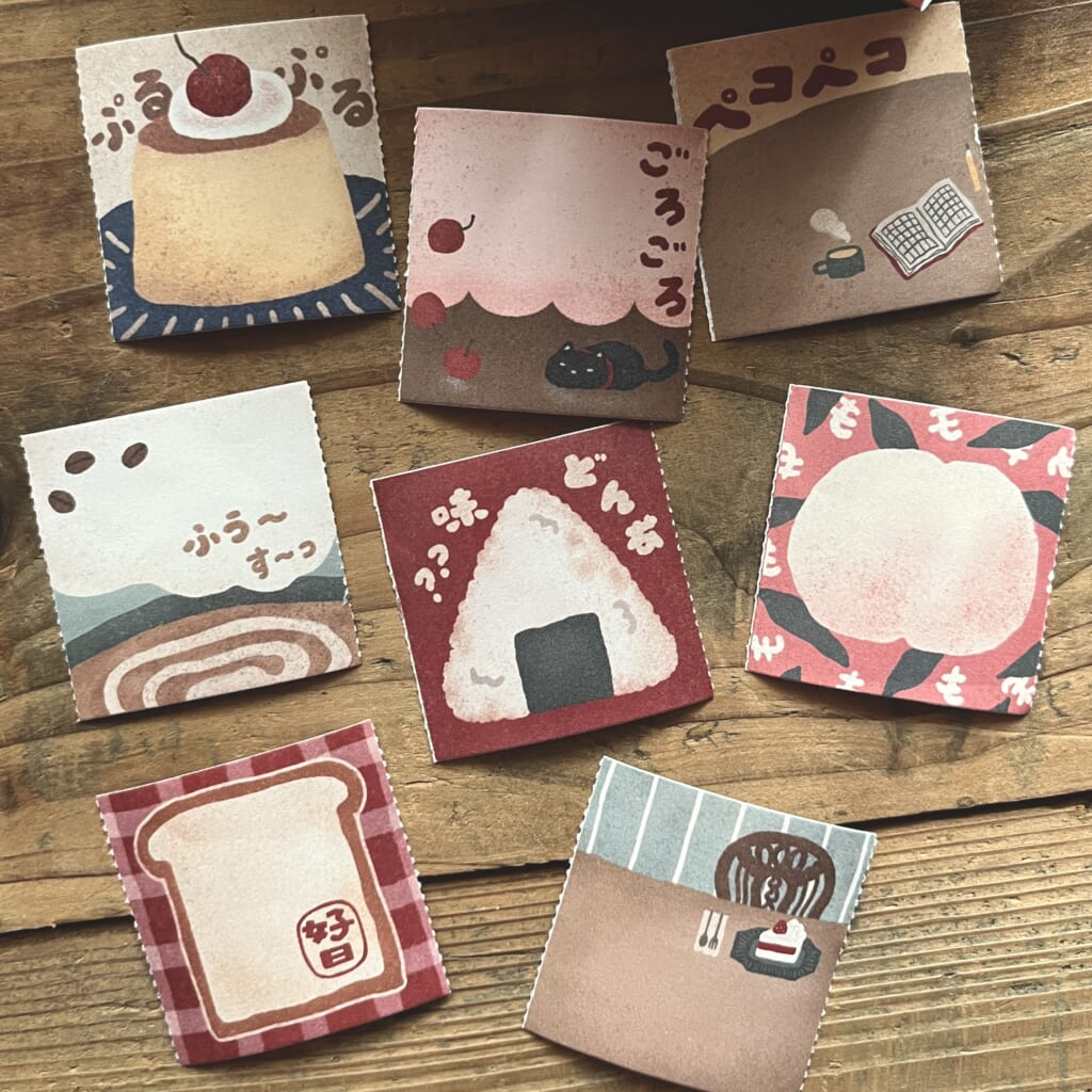 「ロール付箋」剥離紙になっています。今の気持ち、書いてみませんか。