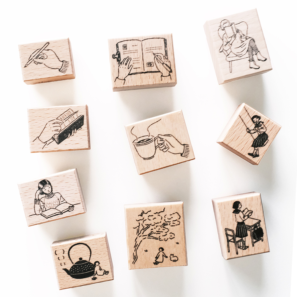 「ゴムスタンプ」ぽちっと手帳に押したくなる、線幅やサイズ感にこだわったゴムスタンプ。会場にて新作も登場予定