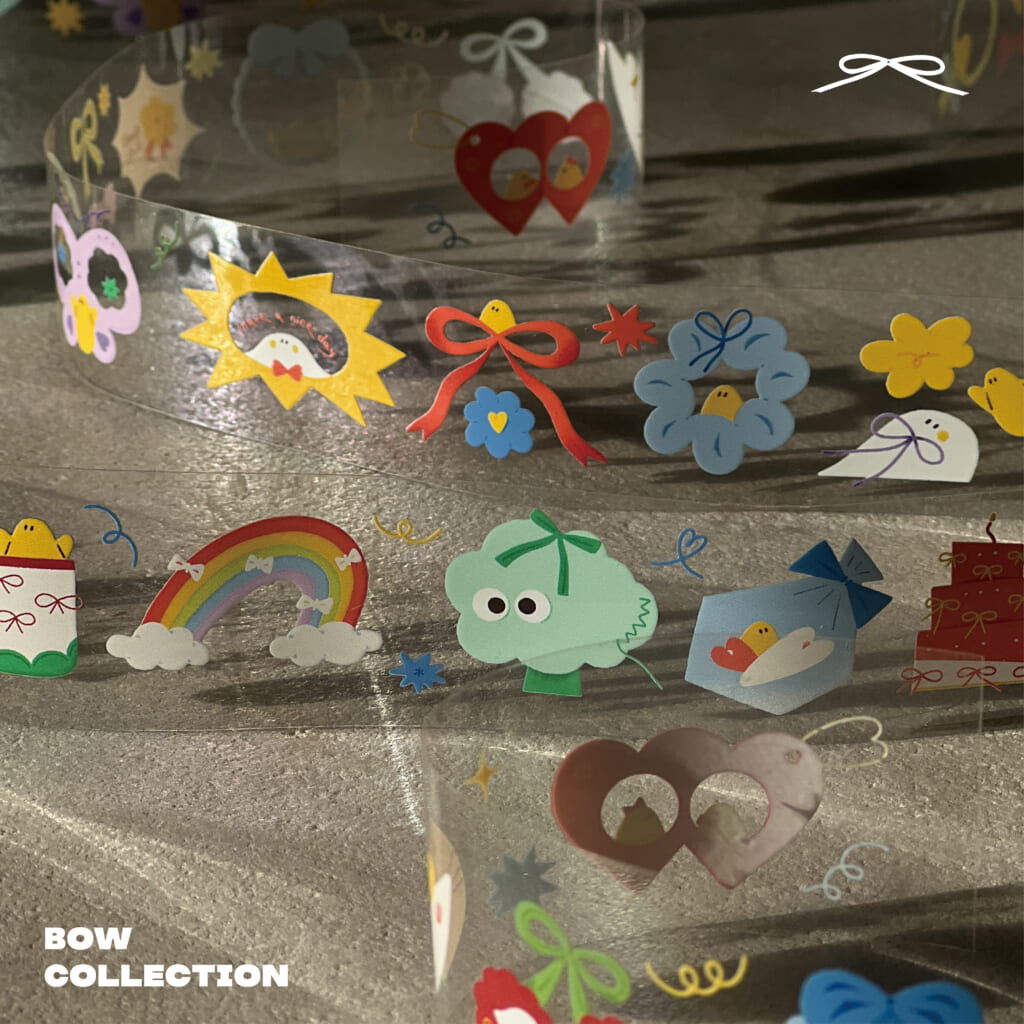 「リボン図鑑 PET」カラフルなリボンが、日常にちょっとした幸せを添えてくれます。