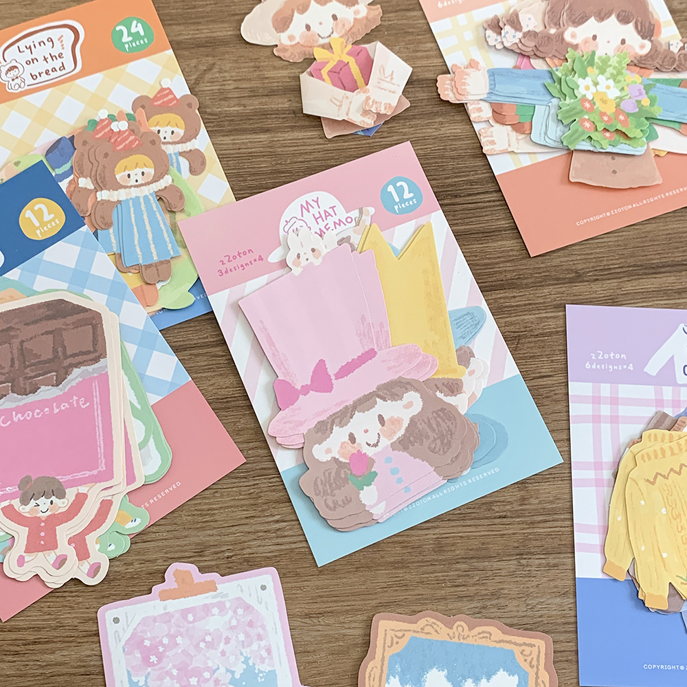 「変形ふせん」さまざまな形のふせんに、遊び心のある機能を加え、使用時に楽しさが広がります。