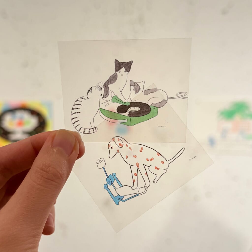 「クリアステッカー」イラストのクリアステッカー。背景が透明なので手帳のデコにもおすすめです。