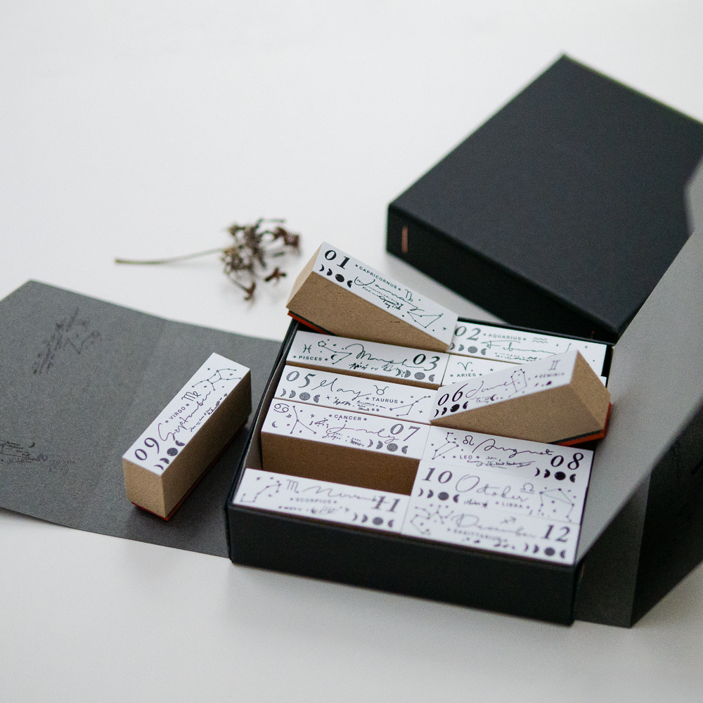 「星月 スタンプセット」季節のうつろいと星のめぐりを彩ろう。月のはじまりに描く、空のカレンダー。