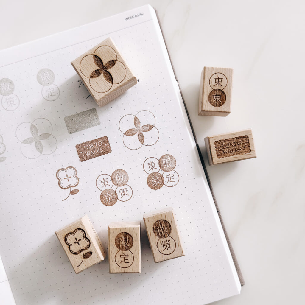 「ラバースタンプ」 中身を飾ったり、朱肉を忘れずに押していただけるスタンプをご用意しました。