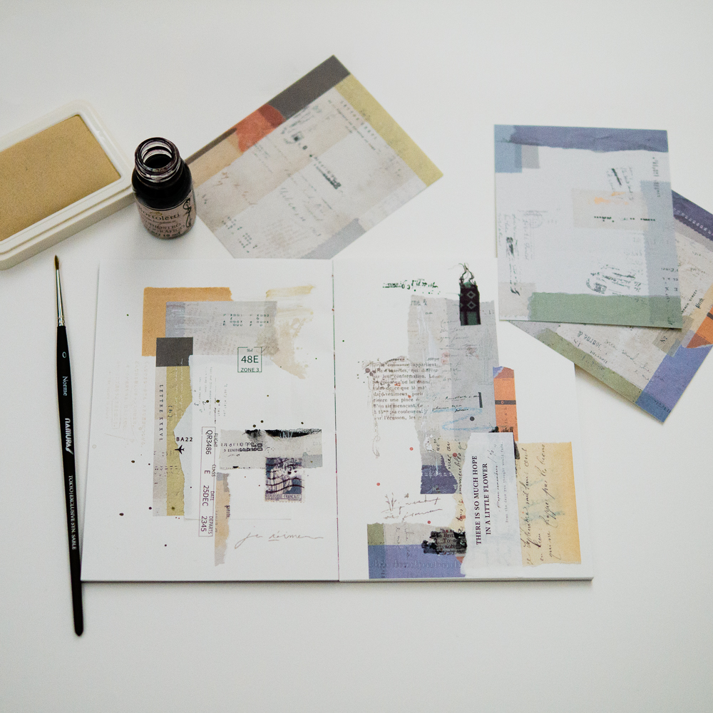 「コラージュ　シールパック」切る、貼る、重ねる。思いつくままに楽しめる、自由なコラージュシール