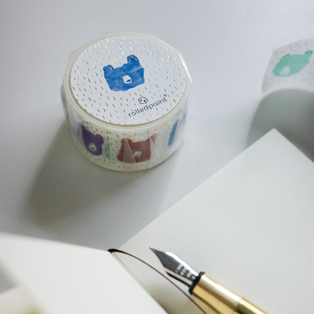 「DRWAING-SERIES」 色鉛筆やマーカーペンで描いた、カジュアルな雰囲気のマスキングテープです。