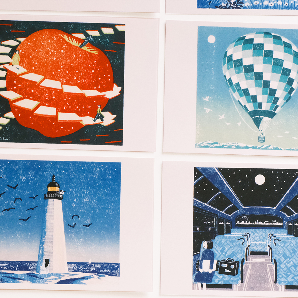 「ポストカード」人気の版画作品を集めた、飾っても贈っても楽しい定番ポストカード。