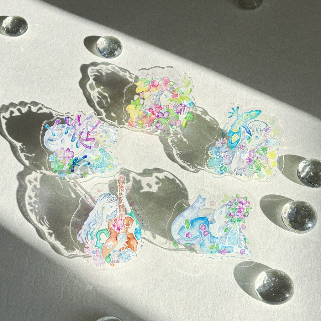 「アクリルクリップ」新しく「リボン」「果物」「鳥」が仲間入りです。