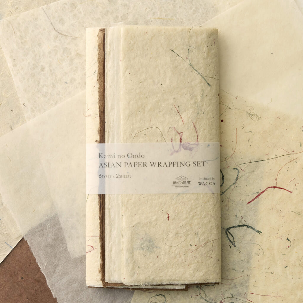 名古屋「紙の温度」さんとのコラボ商品、アジアンペーパーセット。WACCA JAPANがセレクトしたアジアのラッピングペーパーセットです。