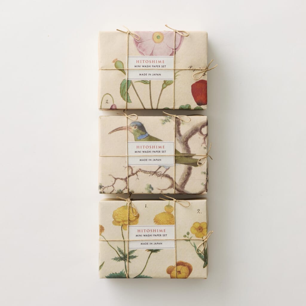 ミニワークショップ「MYひとしめを作ろう」。2026年はオランダの古い植物画のかけ紙をご用意しています。