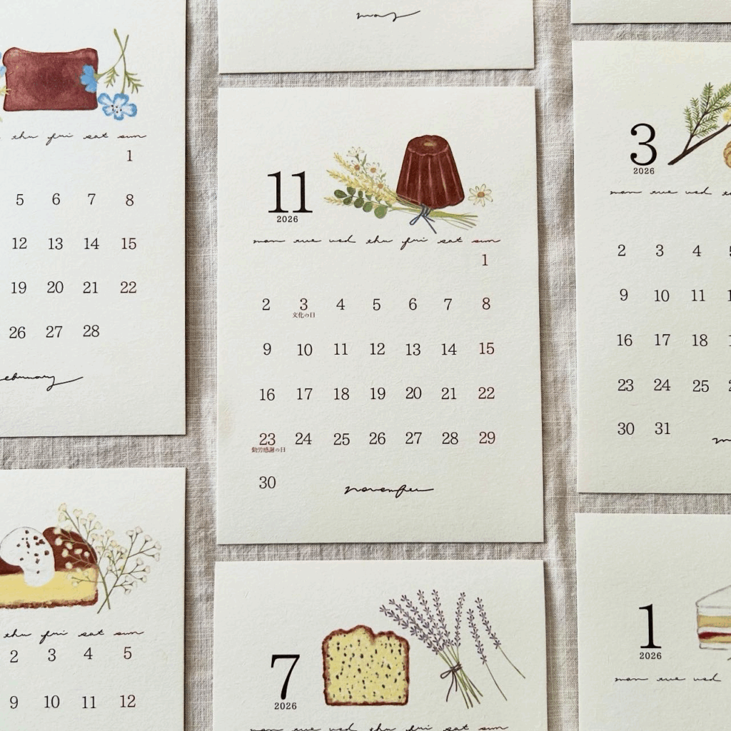 「2026年カレンダー」1月始まりカレンダーをセール価格で限定販売します。