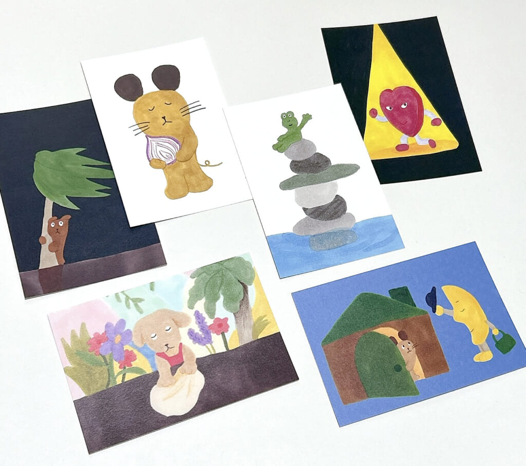 「newポストカード」ひさしぶりのお友達や家族に温かいイラストともに、メッセージを送ってみてはいかがでしょうか？