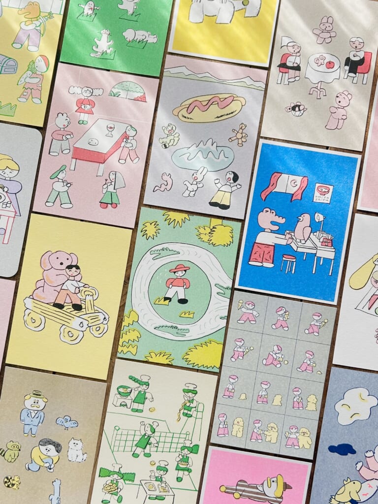 イラストレーター・ニシワキタダシさんが描く、シュールな世界がぎゅっと詰まったポストカード