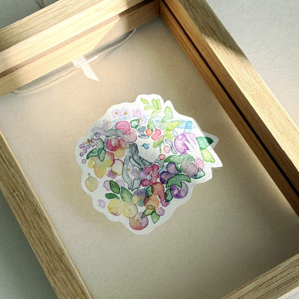 「原画」飾りやすい小さいサイズ。当日お持ち帰りいただけます。