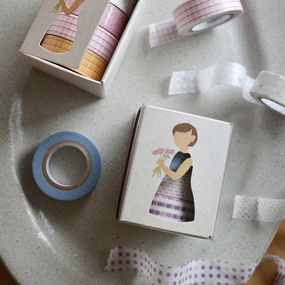 「SPECIAL PALETTE BOX」 PATTERNマスキングテープを4個お選びいただいた方には、特製の小箱にそっと包んでお渡しいたします。